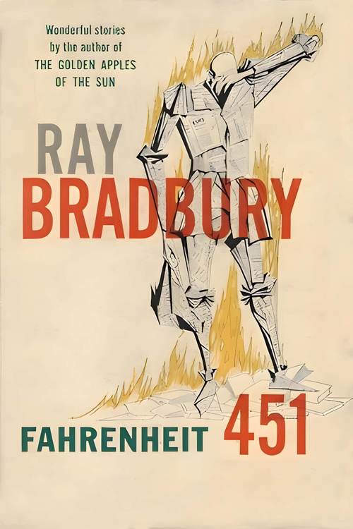 ebook cover of Fahrenheit 451, by Ray  Bradbury