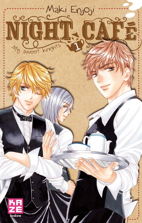 Couverture ebook de Night Cafe - My sweet knights T01, de Maki Enjôji