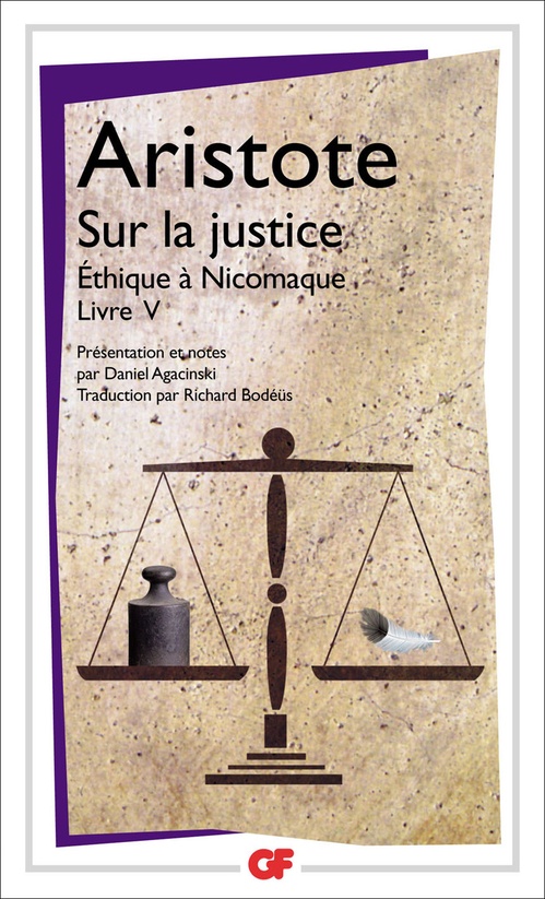 ebook cover of Sur la justice - Ethique à Nicomaque Livre V, by Aristote