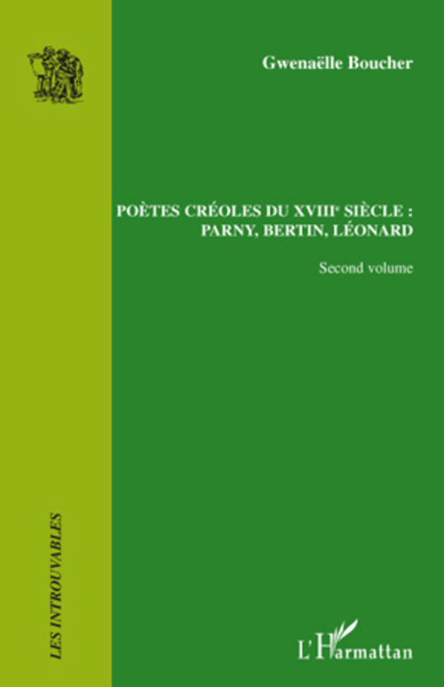 ebook cover of Poètes créoles du XVIII° siècle :, by Gwenaëlle Boucher