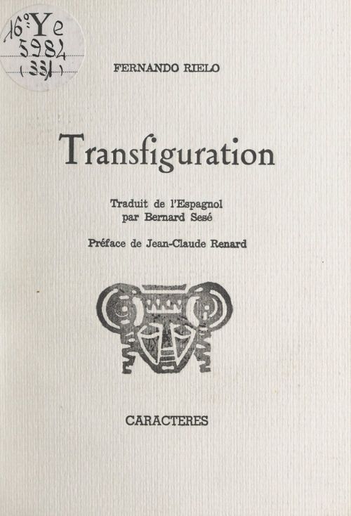 ebook cover of Transfiguration, by Fernando Rielo, Bernard Sesé