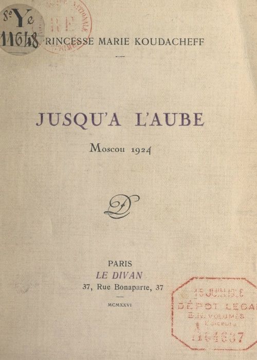 Couverture ebook de Jusqu'à l'aube, de Marie Koudacheff