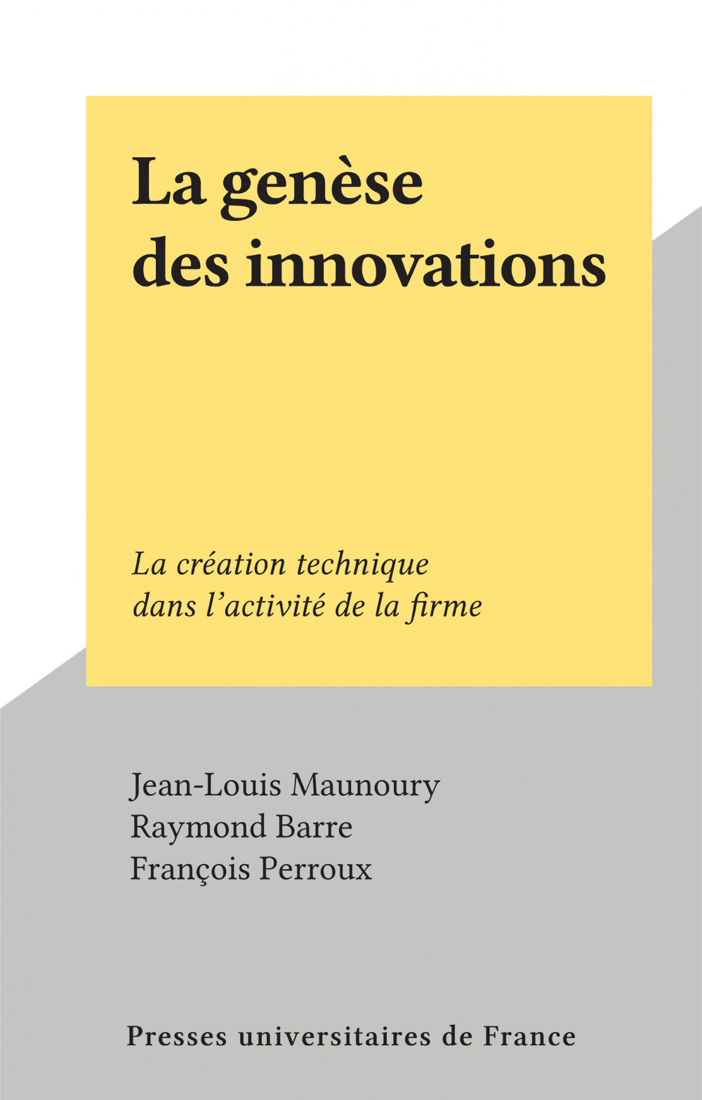 ebook cover of La genèse des innovations, by Jean-Louis Maunoury