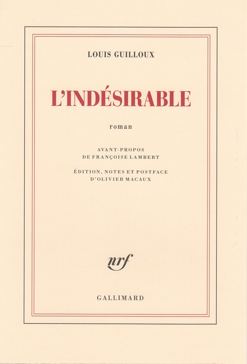 Couverture ebook de L'Indésirable, de Louis Guilloux