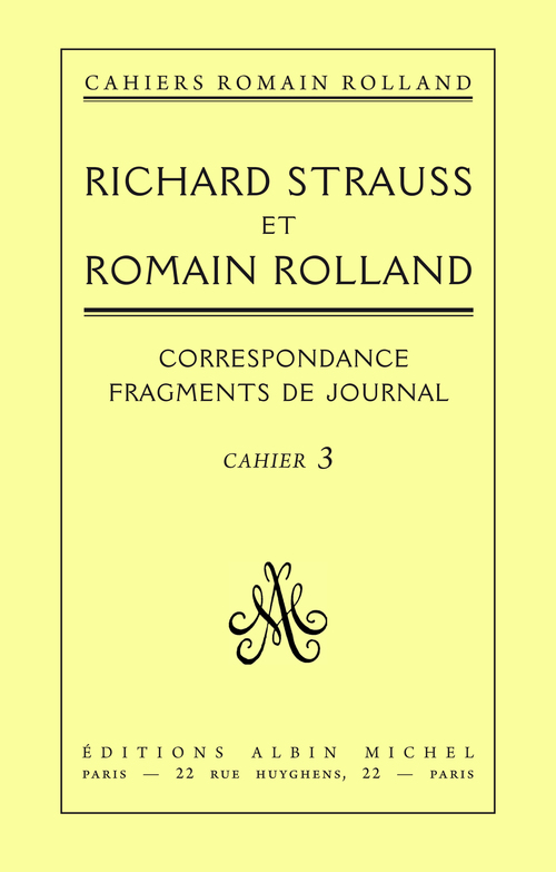 ebook cover of Correspondance entre Richard Strauss et Romain Rolland, by Romain Rolland