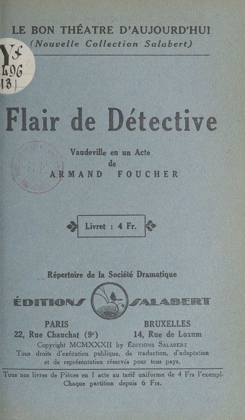 ebook cover of Flair de détective, by Armand Foucher