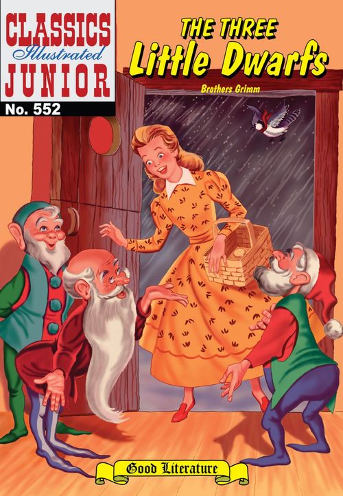Couverture ebook de Three Little Dwarfs, de Grimm Brothers