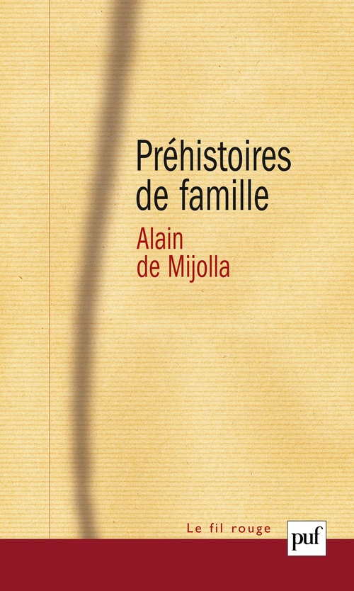 Couverture ebook de Préhistoires de famille, de Alain de Mijolla