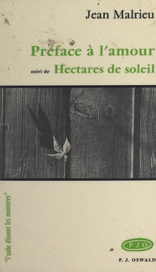 Couverture ebook de Préface à l'amour, de Jean Malrieu