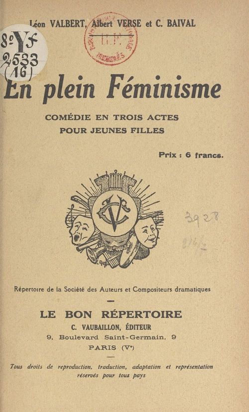Couverture ebook de En plein féminisme, de Leon Valbert, Albert Verse, Claude Baival
