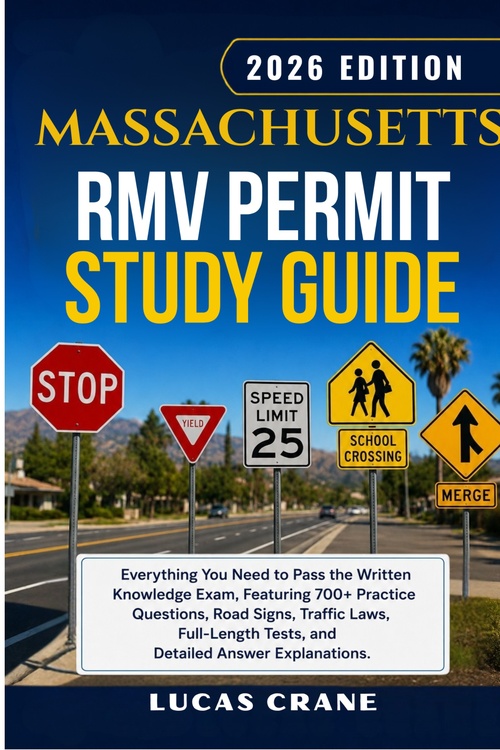 ebook cover of MASSACHUSETTS RMV Permit Study Guide-2026 EDITION, by Lucas Crane