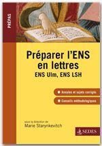 Couverture ebook de Préparer l'ENS en lettres, de Starynkevitch Marie