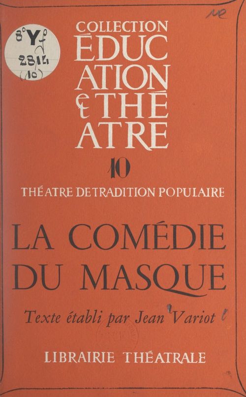ebook cover of La comédie du masque, by Jean Variot