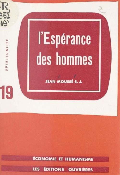 ebook cover of L'espérance des hommes, by Jean Mousse