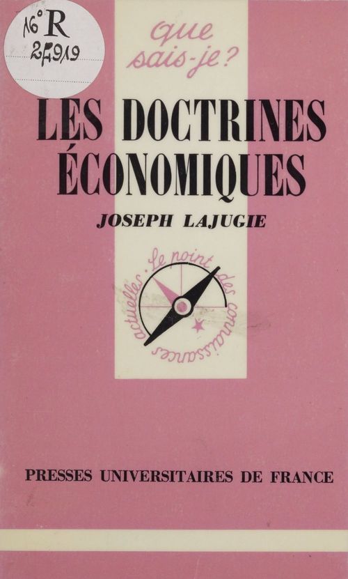 Couverture ebook de Les Doctrines économiques, de Joseph Lajugie, Pierre Delfaud
