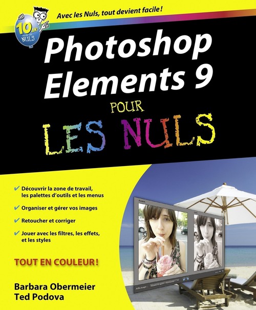 ebook cover of Photoshop elements 9 pour les nuls, by Barbara Obermeier, Ted Podova