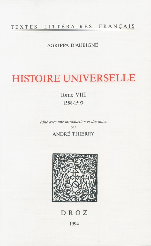 Couverture ebook de Histoire universelle, de Aubigne T A D.
