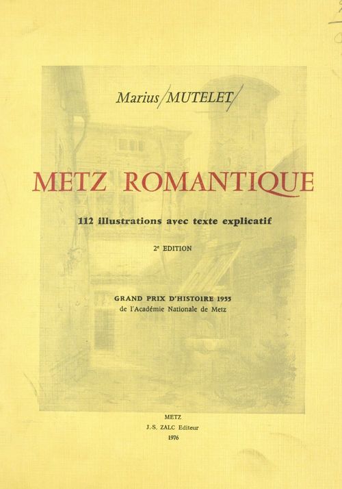 ebook cover of Metz romantique, by Marius Mutelet