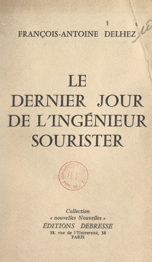 ebook cover of Le dernier jour de l'ingénieur Sourister, by Francois-Antoine Delhez