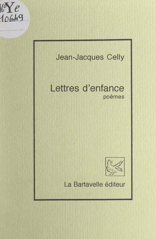 Couverture ebook de Lettres d'enfance, de Jean-Jacques Celly