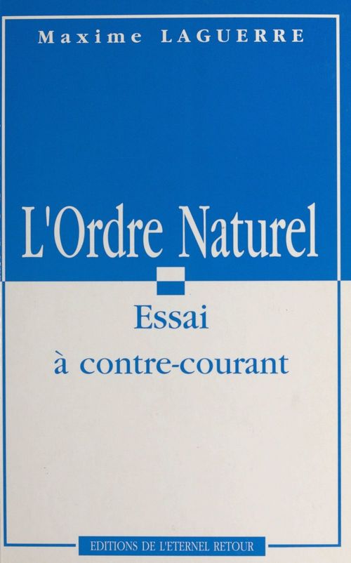 ebook cover of L'ordre naturel, by Maxime Laguerre