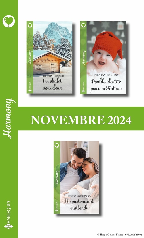 ebook cover of Pack mensuel Harmony - 3 romans (Novembre 2024), by Collectif