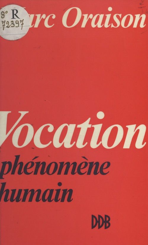 Couverture ebook de Vocation, de Marc Oraison