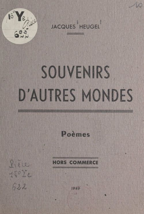 Couverture ebook de Souvenirs d'autres mondes, de Jacques Heugel