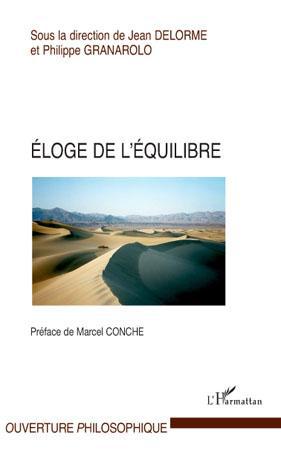 ebook cover of Eloge de l'équilibre, by Jean Delorme, Philippe Granarolo