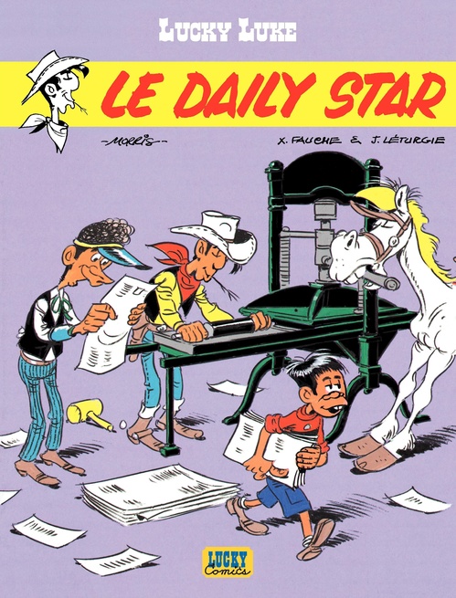 ebook cover of Lucky Luke - Tome 23 - Le Daily Star, by Xavier Fauche, Jean Léturgie, Morris