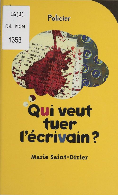 Couverture ebook de Qui veut tuer l'écrivain ?, de Saint-Dizier-M