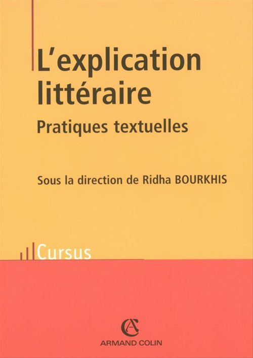 ebook cover of L'explication littéraire, by Ridha Bourkhis