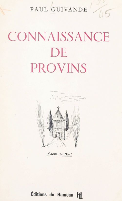 Couverture ebook de Connaissance de Provins, de Paul Guivande