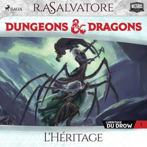 audiobook cover of L'Héritage du Drow - Tome 1, L'Héritage, by R.A. Salvatore
