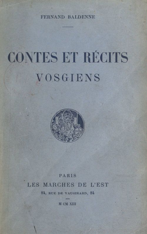 Couverture ebook de Contes et récits vosgiens, de Fernand Baldenne
