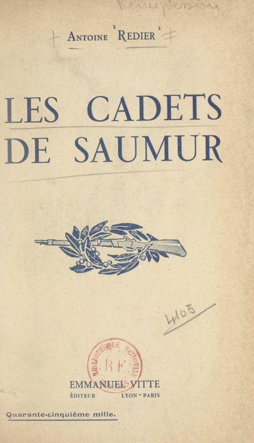 ebook cover of Les cadets de Saumur, by Antoine Redier