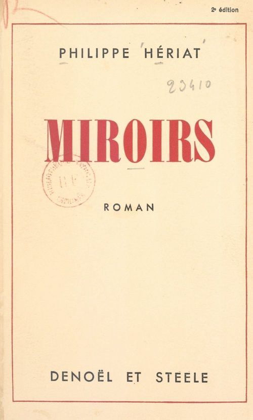 Couverture ebook de Miroirs, de Philippe Heriat