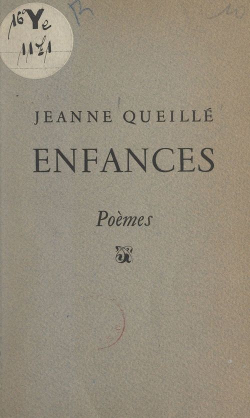 Couverture ebook de Enfances, de Jeanne Queille