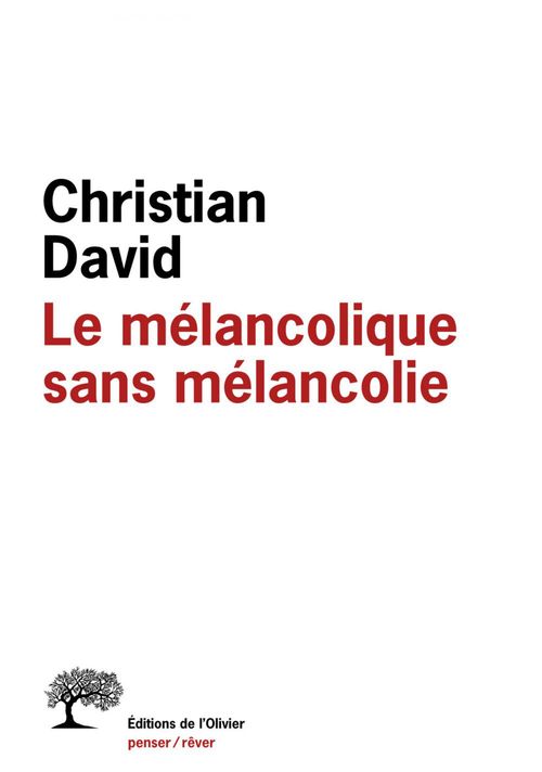 ebook cover of Le Mélancolique sans mélancolie, by Christian David