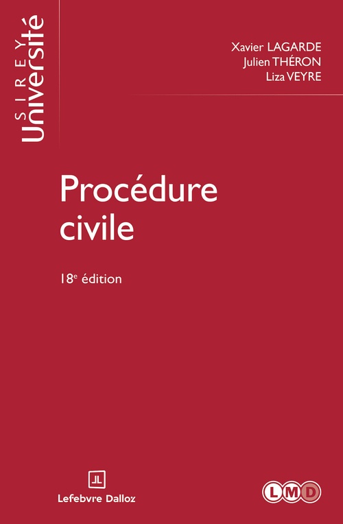 Couverture ebook de Procédure civile 18ed, de Xavier Lagarde, Julien Théron, Lisa Veyre