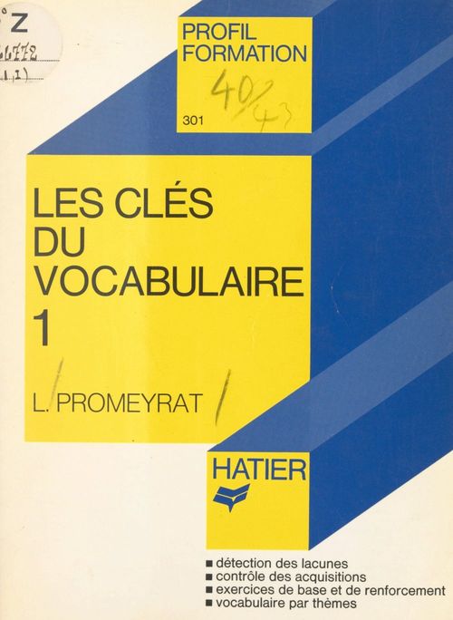 Couverture ebook de Les clés du vocabulaire (1), de Louis Promeyrat