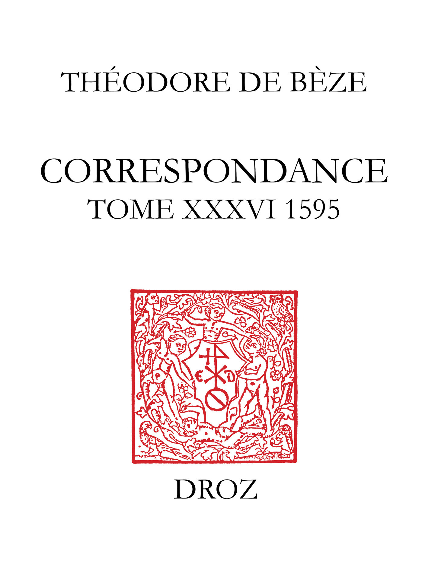 ebook cover of Correspondance, by Theodore De Beze