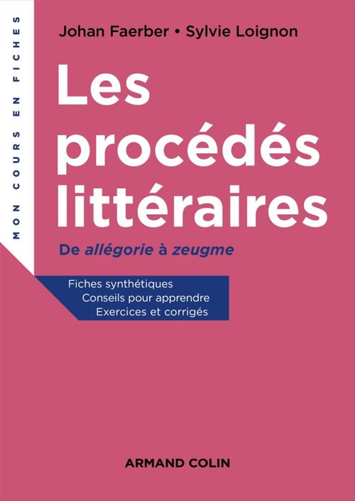 ebook cover of Les procédés littéraires, by Johan Faerber, Sylvie Loignon