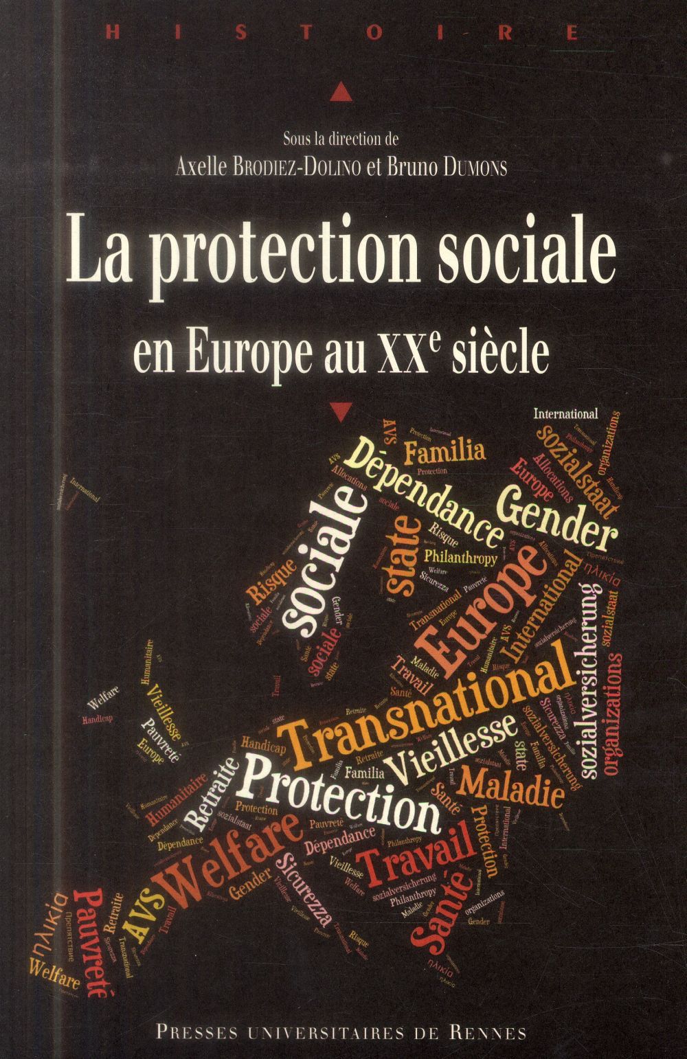 Couverture ebook de La protection sociale en Europe au XXe siècle, de Axelle Brodiez-Dolino, Bruno Dumons
