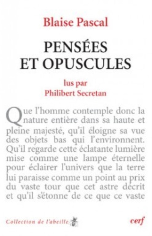 Couverture ebook de BLAISE PASCAL : PENSÉES ET OPUSCULES, de Philibert Secretan