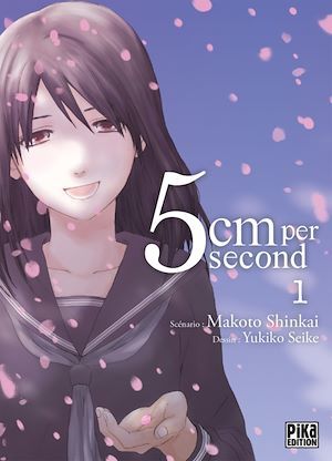 Couverture ebook de 5cm per Second T01, de Makoto Shinkai, Yukiko Seike