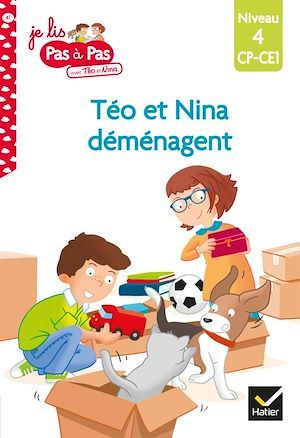 ebook cover of Téo et Nina CP-CE1 niveau 4 - Téo et Nina déménagent, by Isabelle Chavigny, Marie-Hélène Van Tilbeurgh