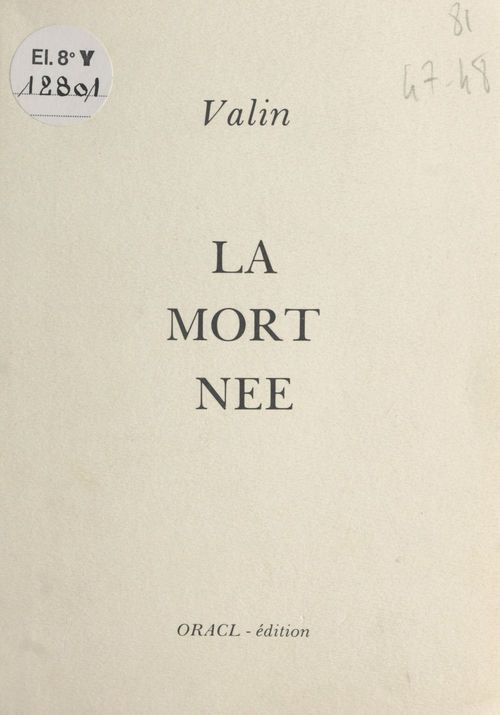 Couverture ebook de La mort née, de Jean-Claude Valin