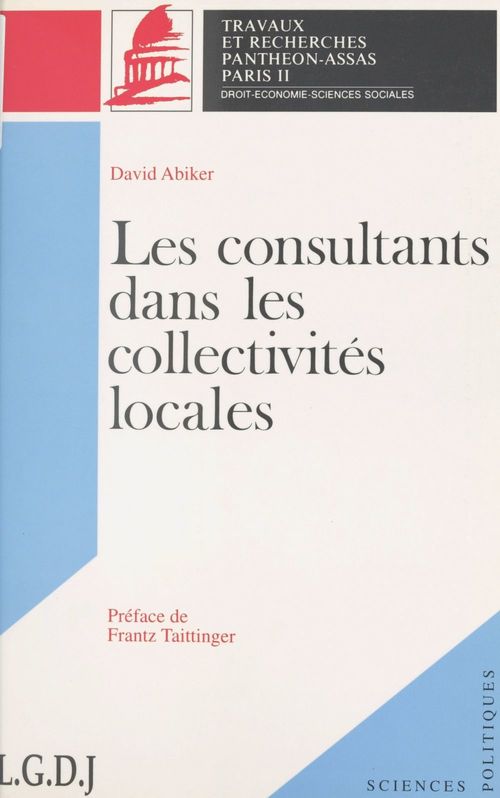 ebook cover of Les consultants dans les collectivités locales, by David Abiker