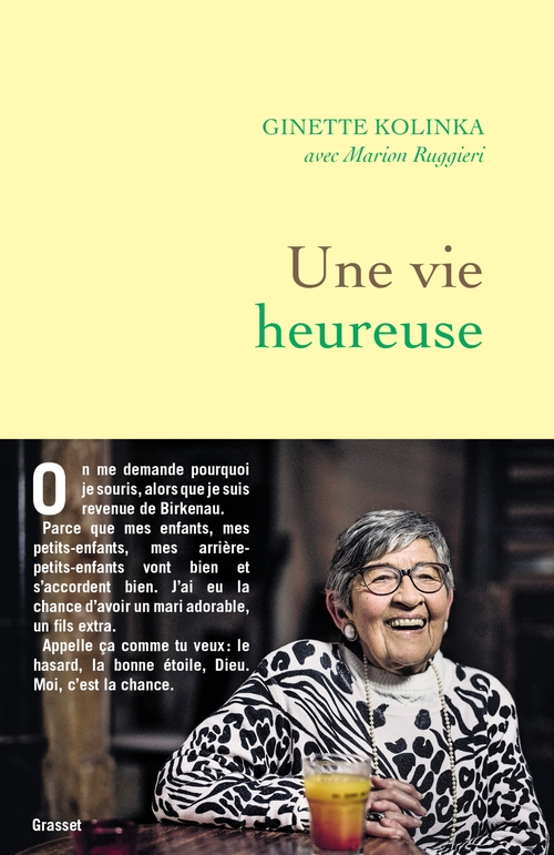 ebook cover of Une vie heureuse, by Ginette Kolinka, Marion Ruggieri